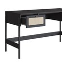 Ver mais imagens de Escrivaninha Mesa Escritório Palhinha Pé Madeira Oslo 2 Gavetas 139cm Nero Preto