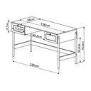 Ver imagem 4 de Escrivaninha Mesa Escritório 2 Gavetas 139cm Palhinha Pé Madeira Oslo