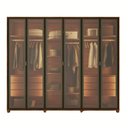 Ver imagem 3 de Guarda Roupa Casal 6 Portas Reflecta com LED 100% MDF Speculum 274cm - Canella