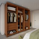 Ver imagem 2 de Guarda Roupa Casal 6 Portas Reflecta com LED 100% MDF Speculum 274cm - Canella