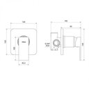 Ver imagem 2 de Kit 3 Acabamentos Monocomando para Chuveiro Alta e Baixa Pressão 2997 Axion Slim Meber Metais