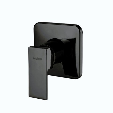 Kit 3 Acabamentos para Monocomando de Chuveiro 2997 Axiom Slim Meber Metais Cinza/Preto