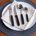 Ver imagem 2 de Jogo de Talheres Aço Inoxidavel 25 Pçs Preto