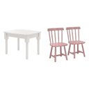 Ver mais imagens de Mesa Infantil com 2 Cadeiras Mariah Madeira Maciça e Laca Casatema MadeiraOriginals Branco/Rosa