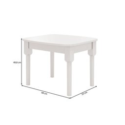 Mesa Infantil com 2 Cadeiras Mariah Madeira Maciça e Laca Casatema - 4