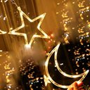 Ver imagem 6 de Pisca Varal Cortina Leds Amarela Estrelas Luas Natal de 2,5m