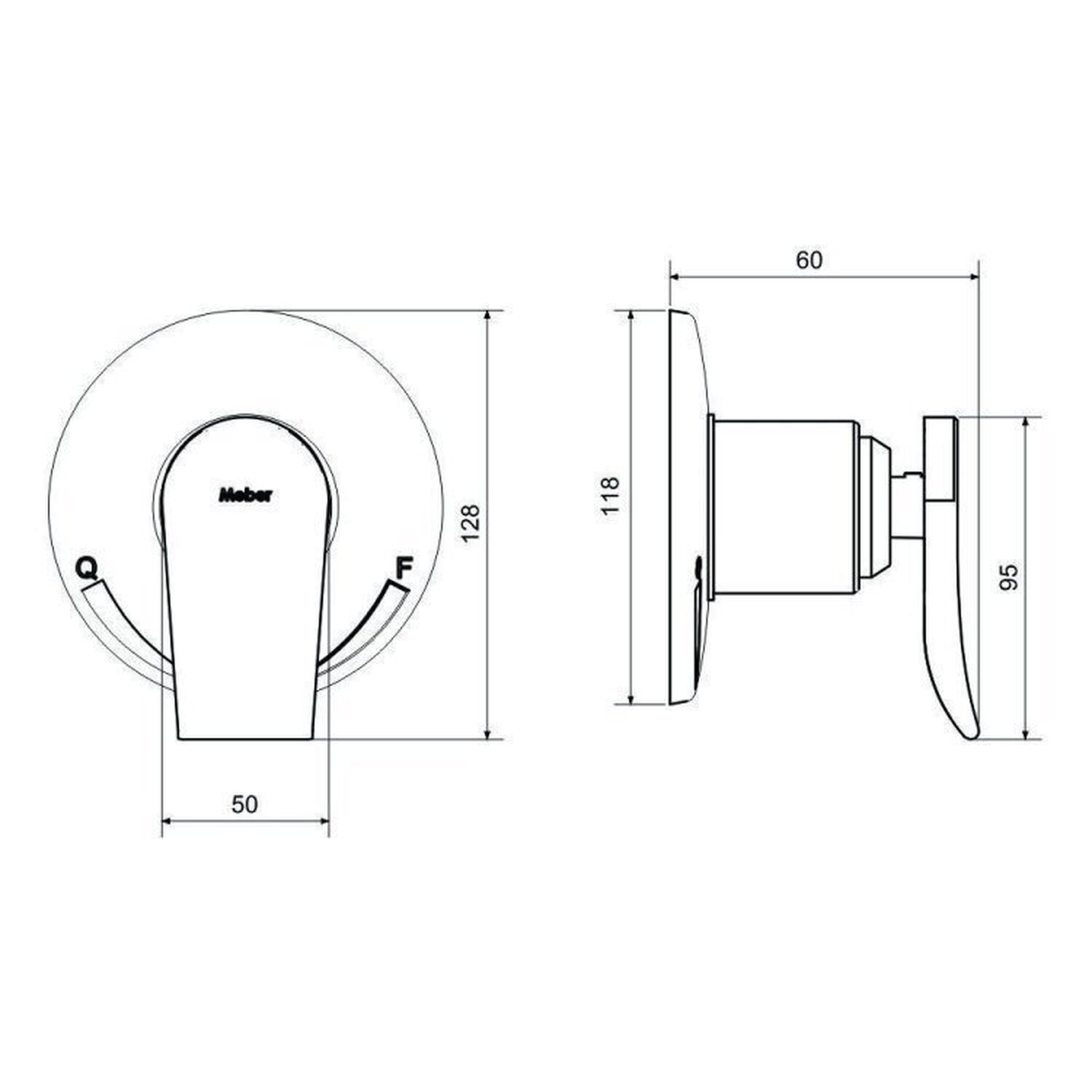 Kit 3 Acabamentos para Monocomando de Chuveiro 2997 Tonino Matte Meber - 2