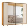 Guarda-roupa Casal Dalí Ripado com Escada 2 Portas 8 Gavetas 2 Portas C/ Espelho - 7 Decor Cinamomo - 2