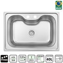 Ver imagem 2 de Cuba Tramontina Morgana 69x49cm + Dosador + Lixeira Round 5l