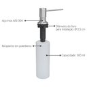 Ver imagem 4 de Cuba Tramontina Morgana 69x49cm + Dosador + Lixeira Round 5l