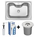 Ver imagem 1 de Cuba Tramontina Morgana 69x49cm + Dosador + Lixeira Round 5l