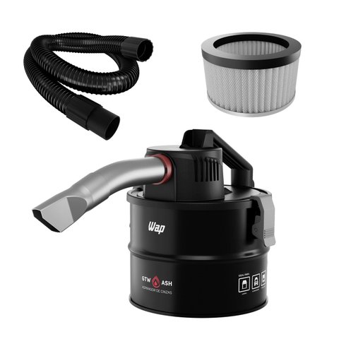 Aspirador de Cinzas Wap Gtw Ash Potência de 1400W Filtro Hepa Sugador de Pó Churrasqueira 127V Cinza