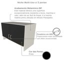 Ver imagem 3 de Armário Suspenso para Lavandeira com Suporte para Cabides