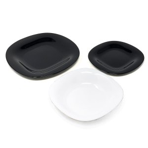 Jogo Aparelho de Jantar Vidro Pratos Grande Rasos Tigelas Mesa Posta Louças Cozinha Sobremesa Cumbuc