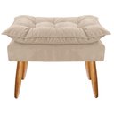 Ver imagem 2 de Puff Decorativo Opala Suede Pés Palito - Bela Móveis: Bege