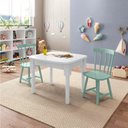 Ver imagem 4 de Mesa Infantil com 2 Cadeiras Mariah Madeira Maciça e Laca Casatema MadeiraOriginals Branco/Menta