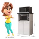 Ver imagem 3 de Balcão Multiuso para Micro-Ondas/Micro Forno 2 Portas Prateleira Moema