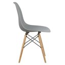 Ver imagem 3 de Cadeira Eiffel Charles Eames Cinza Base Madeira Sala de Jantar - D’Rossi