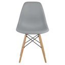 Ver imagem 2 de Cadeira Eiffel Charles Eames Cinza Base Madeira Sala de Jantar - D’Rossi