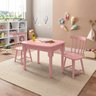 Mesa Infantil com 2 Cadeiras Mariah Madeira Maciça e Laca Casatema - 1