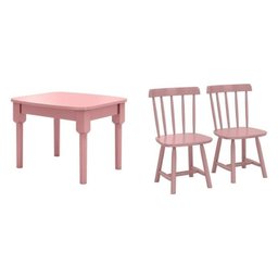 Mesa Infantil com 2 Cadeiras Mariah Madeira Maciça e Laca Casatema - 8