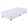 Base Cama Box Corino Solteiro Orthocrin Eco Branco Pés de Madeira 88x188x24 Alto Suporte - 1