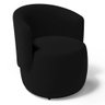 Poltrona Decorativa Aisha Orgânica Suede Preto - 1