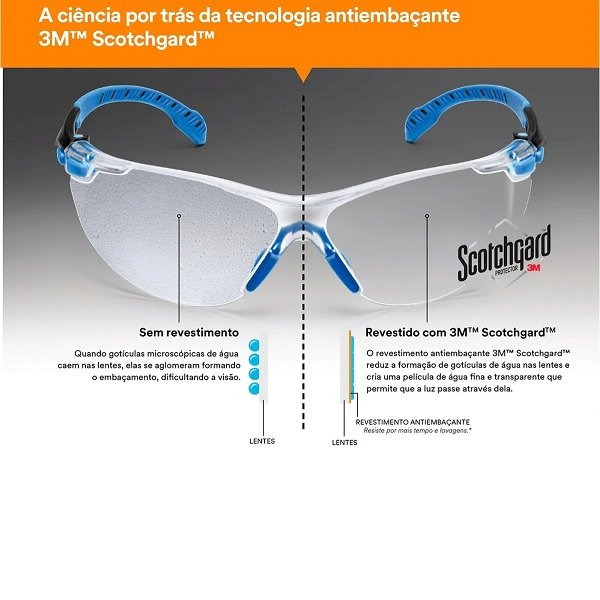 Oculos de Segurança SF400X Incolor Scotchgard Antiembaçante - 2