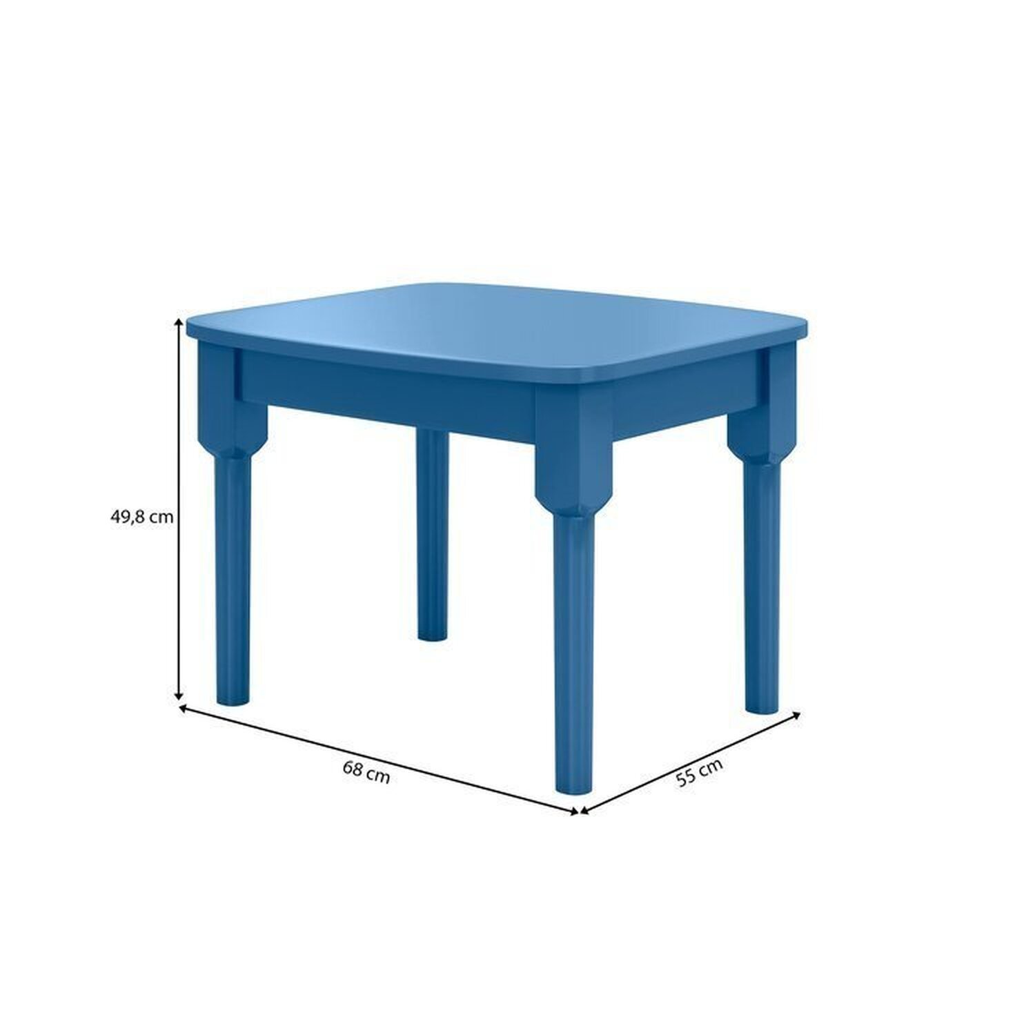 Mesa Infantil com 2 Cadeiras Mariah Madeira Maciça e Laca Casatema - 4