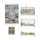 Ver imagem 6 de Conjunto de Quarto Brisa 4 Portas 6 Gavetas MDP-MDF Branco Multimóveis