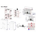 Ver imagem 7 de Conjunto de Quarto Brisa 4 Portas 6 Gavetas MDP-MDF Branco Multimóveis