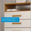 Ver imagem 6 de Cômoda 1 Porta 5 Gavetas 100% MDF 95cm Nemésia Espresso Móveis Bege/Cinamomo/Off White