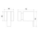 Ver imagem 2 de Kit 3 Acabamentos para Registro C 215 1/2, 3/4 e 1 Meber Metais Cinza/Cromado
