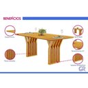 Ver imagem 4 de Mesa Sala Jantar Yara + 6 Cadeiras Julia Cedro DJ Móveis