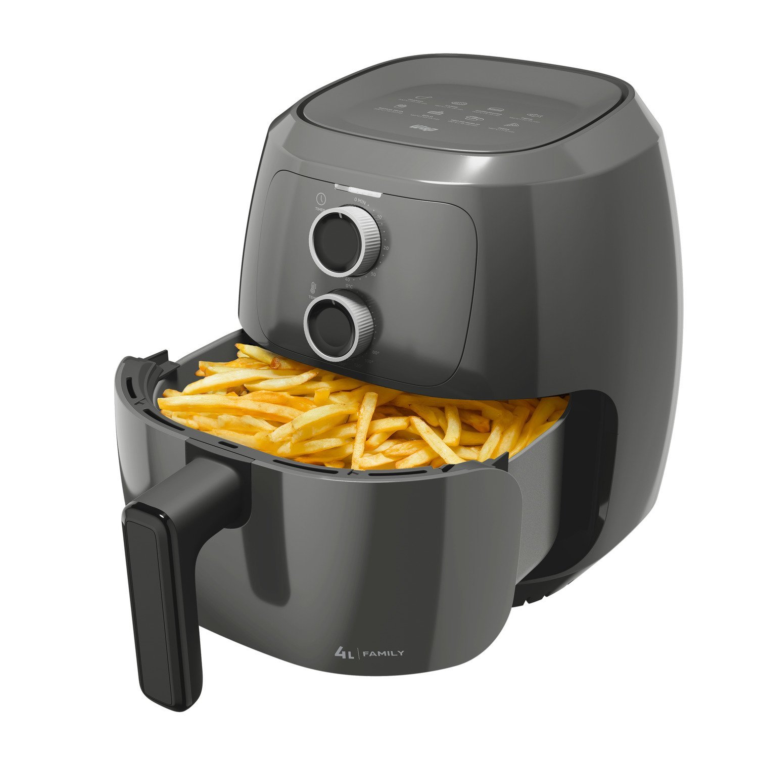 Fritadeira Elétrica Wap Air Fryer Cinza 4l com Potência de 1500w Revestimento Antiaderente 127v - 2