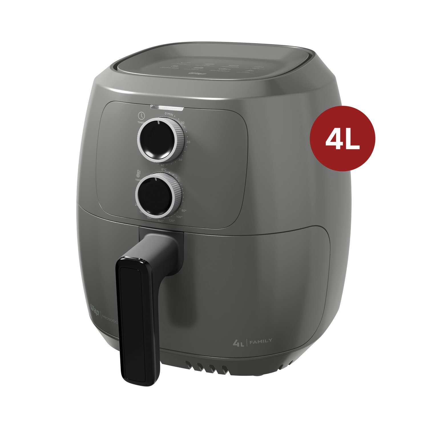 Fritadeira Elétrica Wap Air Fryer Cinza 4l com Potência de 1500w Revestimento Antiaderente 127v - 3