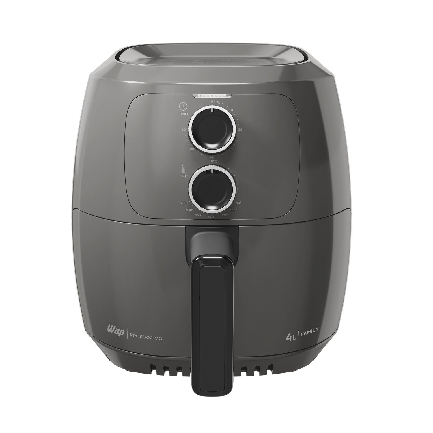 Fritadeira Elétrica Wap Air Fryer Cinza 4l com Potência de 1500w Revestimento Antiaderente 127v - 4