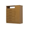 Cômoda 95 cm 1 Porta 5 Gavetas 100% Mdf Nemésia Espresso Móveis - 2