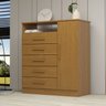 Cômoda 95 cm 1 Porta 5 Gavetas 100% Mdf Nemésia Espresso Móveis - 1