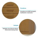 Ver mais imagens de Cômoda 1 Porta 5 Gavetas 100% MDF 95cm Nemésia Espresso Móveis Marrom/Cinamomo