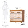Cômoda 111,60cm 8 Gavetas 100% Mdf Lantana Espresso Móveis - 3