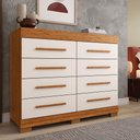 Ver imagem 1 de Cômoda 111,60cm 8 Gavetas 100% Mdf Lantana Espresso Móveis