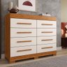 Cômoda 111,60cm 8 Gavetas 100% Mdf Lantana Espresso Móveis - 1