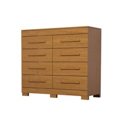 Cômoda 111,60cm 8 Gavetas 100% Mdf Lantana Espresso Móveis - 2