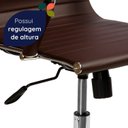 Ver imagem 6 de Cadeira de Escritório Home Office Giratória Altura Ajustável Marrom