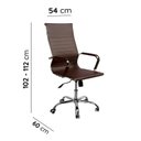 Ver imagem 3 de Cadeira de Escritório Home Office Giratória Altura Ajustável Marrom