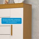 Ver imagem 7 de Cômoda 1 Porta 5 Gavetas 100% MDF Miosótis 120cm Espresso Móveis Bege/Cinamomo/Off White