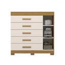 Ver imagem 3 de Cômoda 120cm 1 Porta 5 Gavetas 100% Mdf Miosótis Espresso Móveis