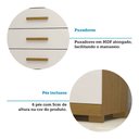 Ver mais imagens de Cômoda 1 Porta 5 Gavetas 100% MDF Miosótis 120cm Espresso Móveis Bege/Cinamomo/Off White