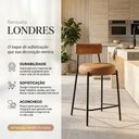 Ver imagem 2 de Banqueta Cozinha Alta com Encosto Industrial Preto Kit 6 Londres PU Whisky D03 - D’Rossi
